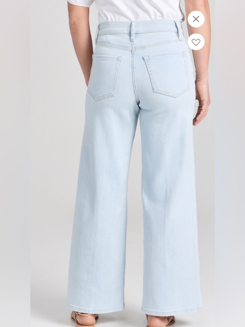 FRAME Petite Le Pixie Slim Palazzo Jeans - Picture 8 of 13